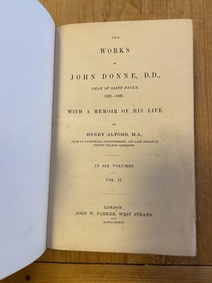 Lot 279 - Donne (John). The Works of John Donne, 6 volumes, 1839