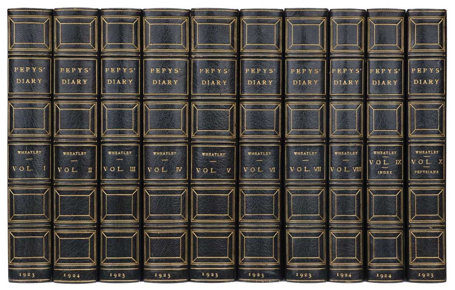 Lot 381 - Pepys (Samuel). The Diary of Samuel Pepys M.A. F.R.S., 10 volumes, London: G. Bell and Sons, 1923-24