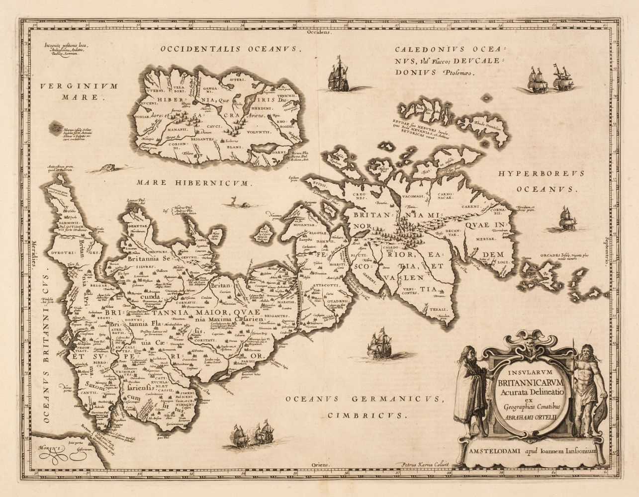 Lot 4 - British Isles. Jansson (Jan & Ortelius Abraham), Insularum Britannicarum, circa 1642
