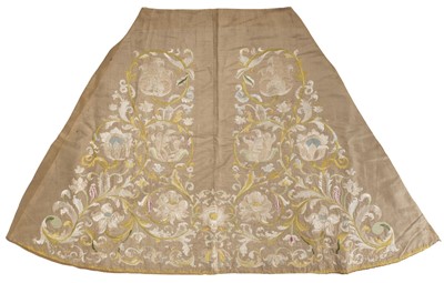 Lot 414 - Embroidered panel. Part of an ecclesiastical vestment, Italian, 18th century