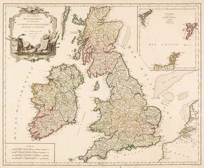 Lot 3 - British Isles. De Vaugondy (Robert), Les Isles Britanniques..., Paris, 1754