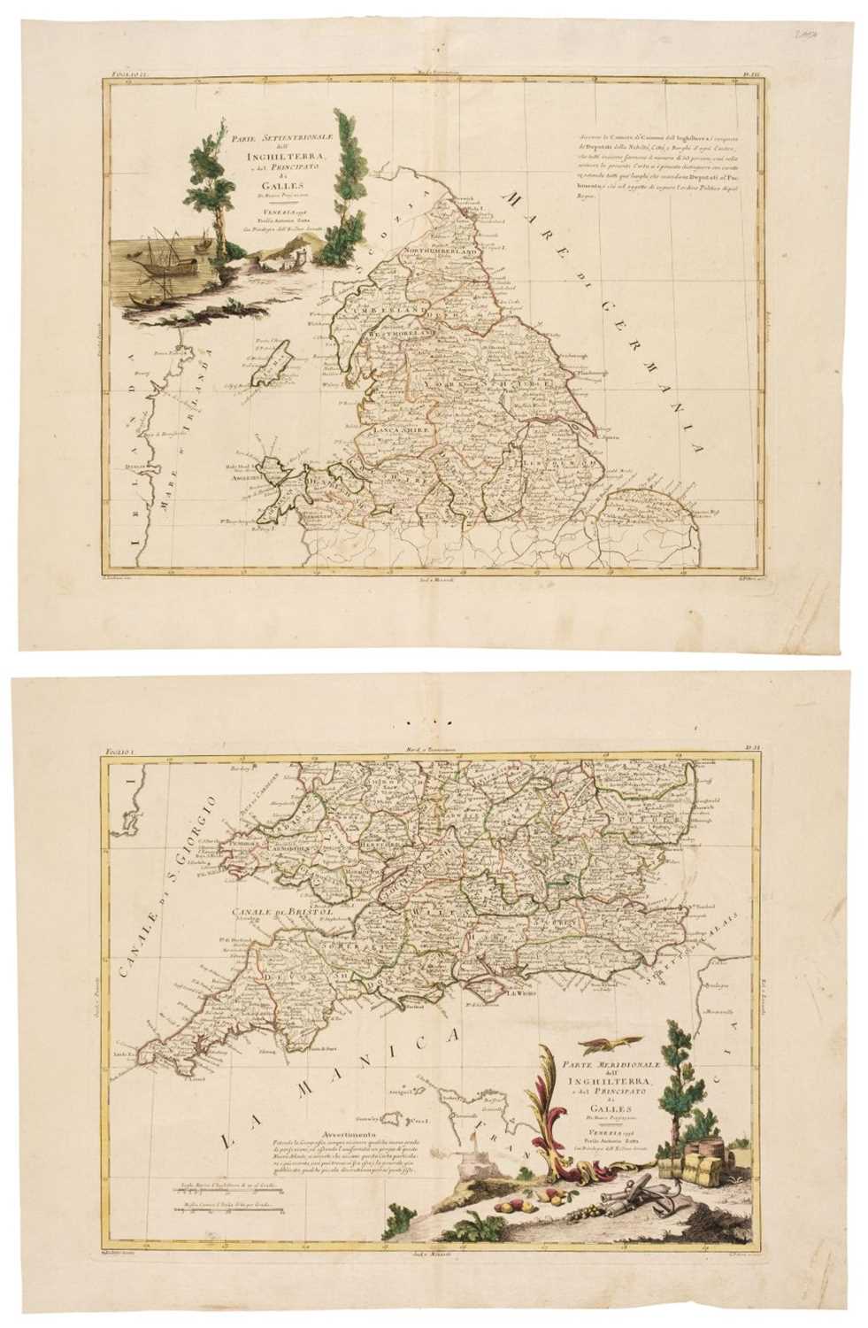 Lot 16 - England and Wales. A collection of 30 maps, 17th - 19th century