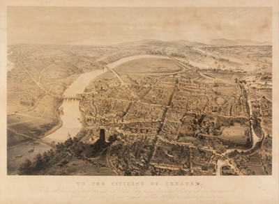 Lot 76 - Chesire. McGahey (John), Aerial View of Chester [1855]