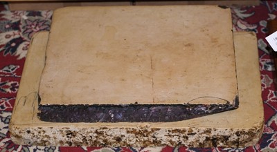 Lot 196 - Bookpress. A modern hardwood bookpress of unconventional design