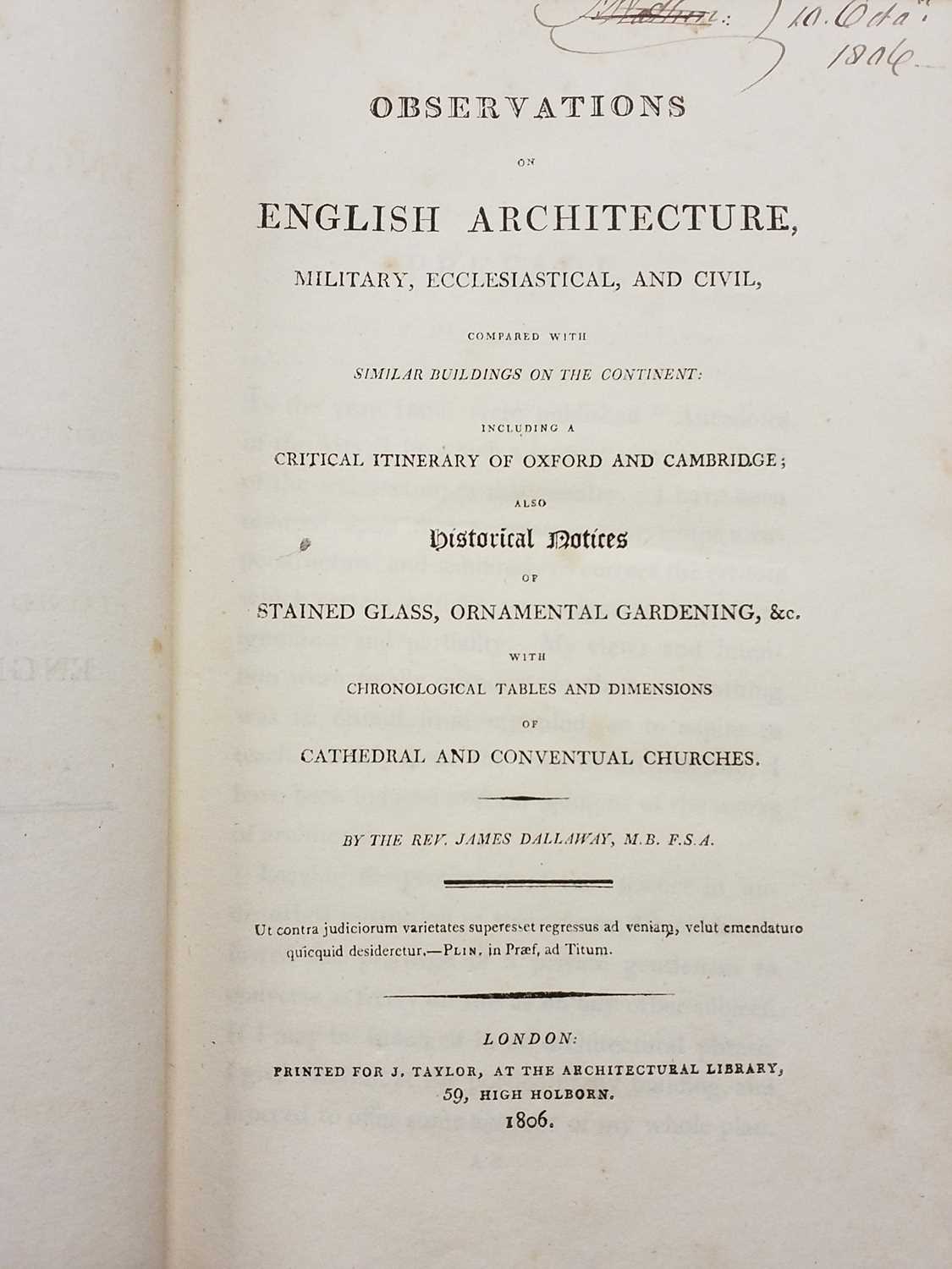 Lot 328 - Architecture. A collection of 19th century & modern architecture reference