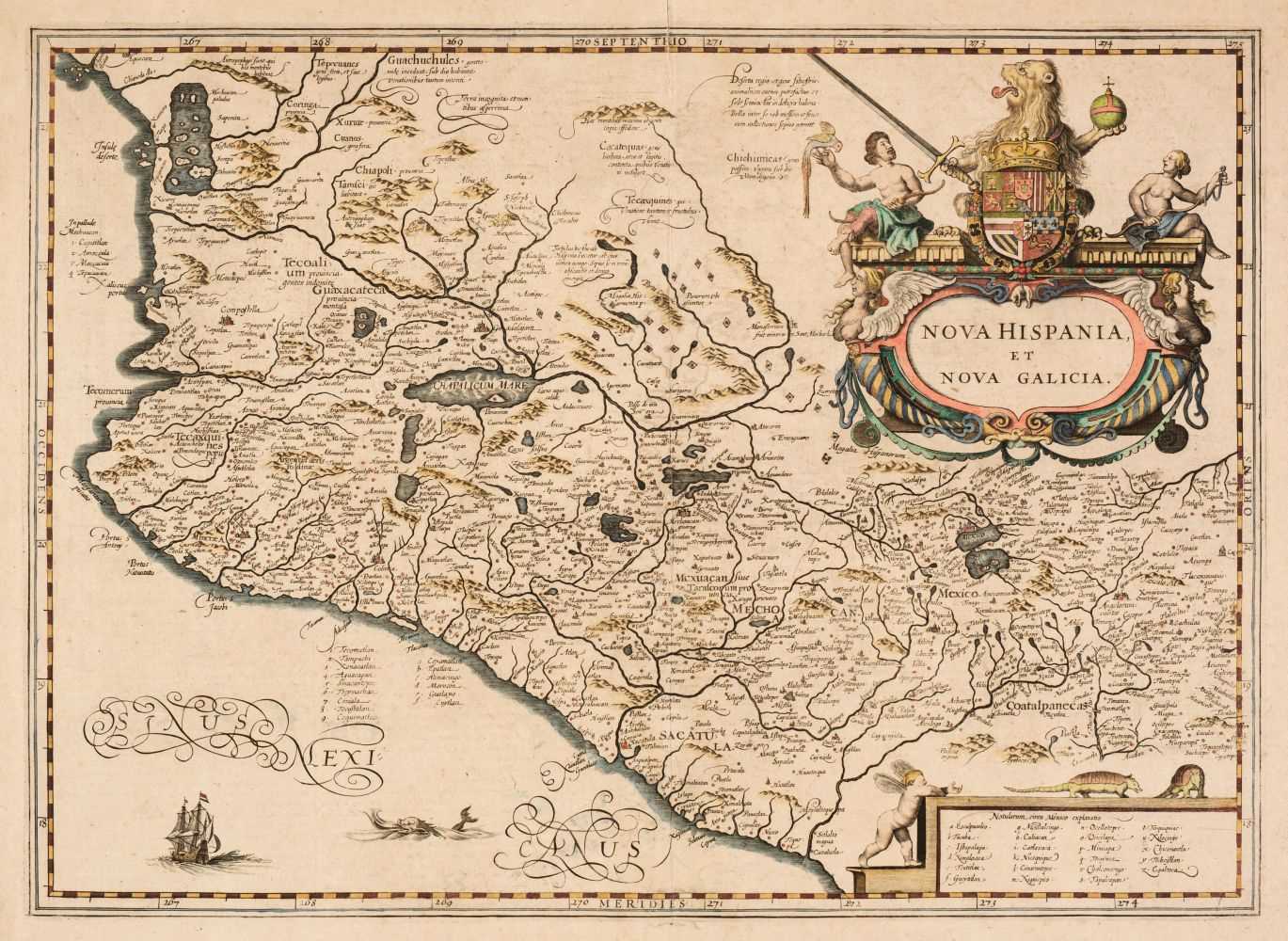Lot 38 - Mexico. Hondius (H.). Nova Hispania et Nova Galicia, circa 1636