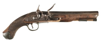 Lot 375 - Pistol. A George III officers flintlock pistol