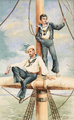 Lot 464 - Browne (Tom, 1872-1910). Sailors, watercolour