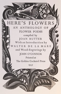 Lot 269 - Golden Cockerel Press. Here's Flowers, compiled by Joan Rutter, 1937