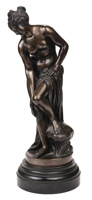 Lot 141 - Allegrain (Christopher-Gabriel, 1710-1795). Venus after the bath, bronze