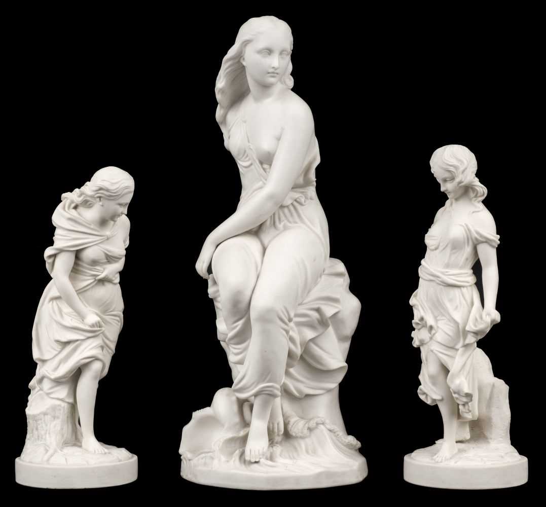 Lot 380 - Minton. A Victorian parian ware figure of Miranda by John Bell (1811-1895)