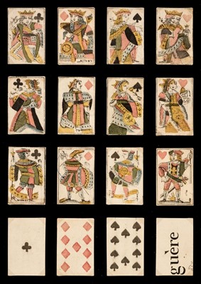 Lot 324 - French playing cards. Provence pattern, Nîmes: Etienne Lauret, circa 1775