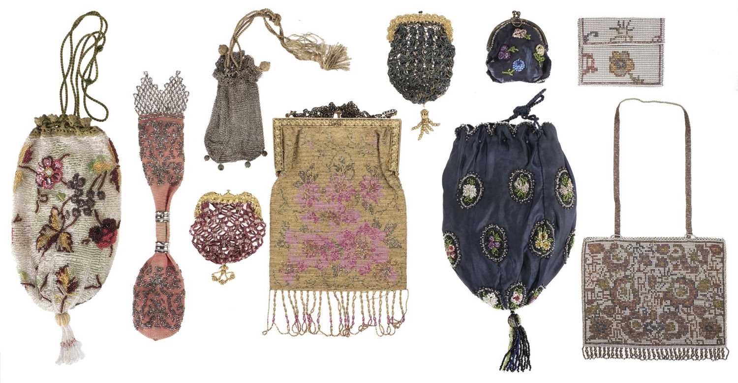 Lot 398 - Bags. A collection of bags and purses, early 19th-early 20th century