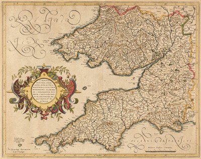 Lot 57 - South West England & Wales. Mercator (Gerard & Hondius Jodocus), Cornubia, Devonia..., circa 1623
