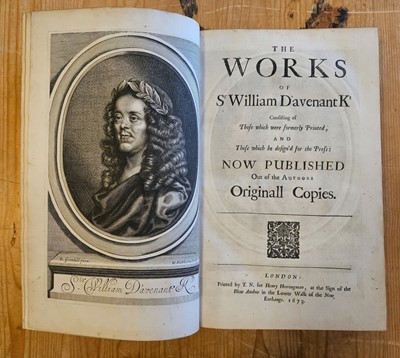 Lot 96 - Davenant (William). The Works of Sr William Davenant Kt, 1st edition, 1673