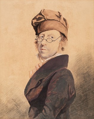 Lot 101 - Roos, Wilhelm (1808-1878). Self Portrait, watercolour, signed and dated