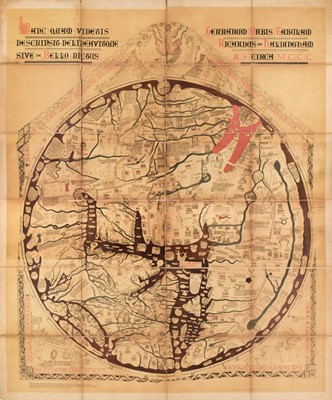 Lot 251 - The Mappa Mundi. Hanc quam videtis terrarum orbis tabulam descripsit..., Edward Stanford, 1872