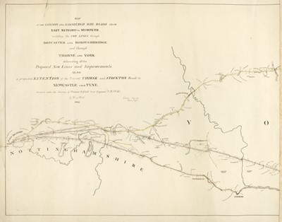 Lot 50 - Road Maps. Telford (Thomas). Three Monumental road maps, circa 1827