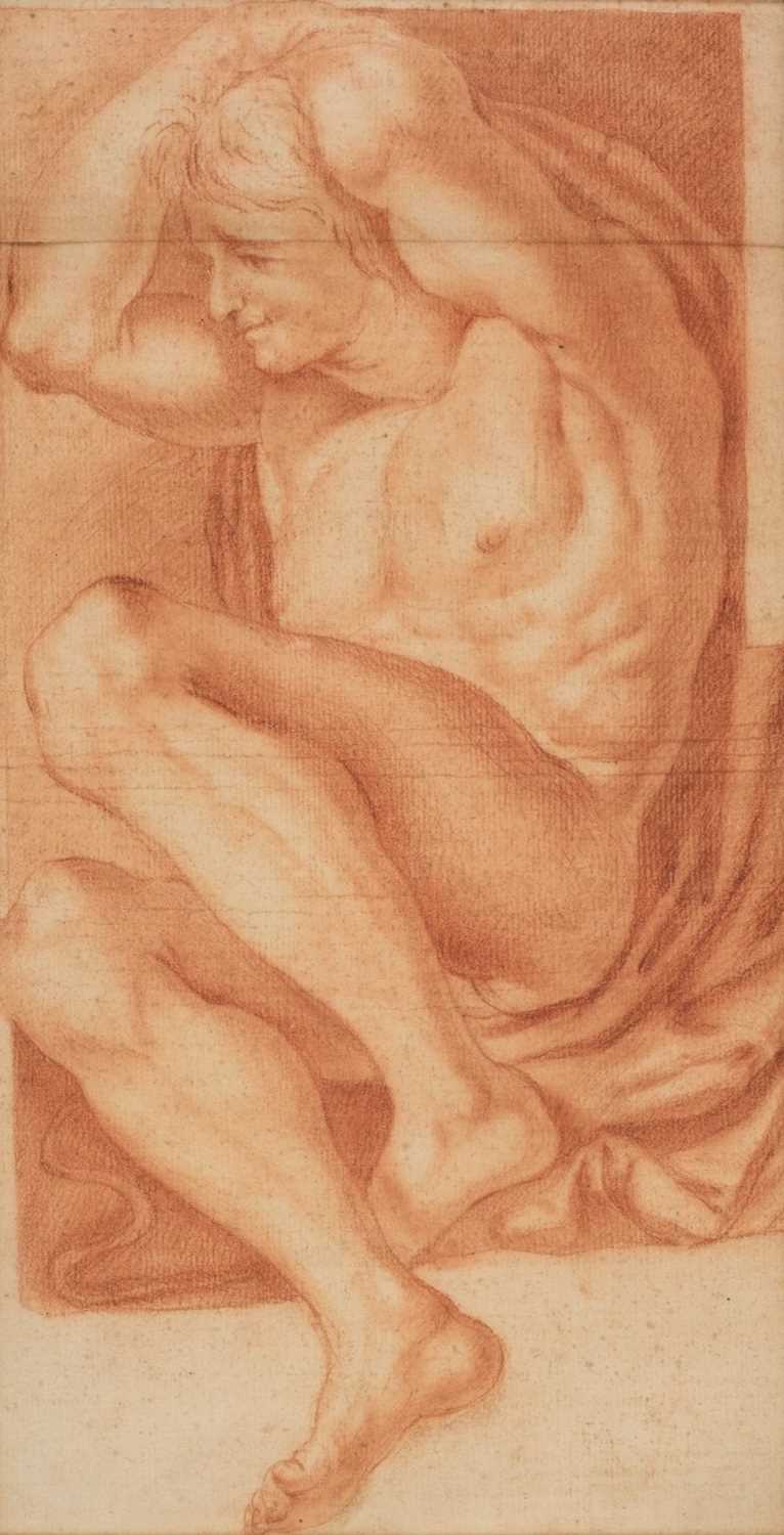 Lot 29 - Carvalho Negreiros (José Manuel de, 1751-1815). Study of a Naked Youth, red chalk on paper