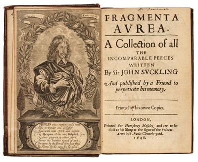 Lot 81 - Suckling (Sir John). Fragmenta Aurea, 1648