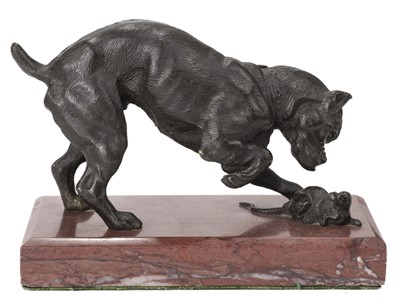 Lot 225 - After Henri Emile Adrien Trodoux (19th century). Dog Catching a Rat, 19th century