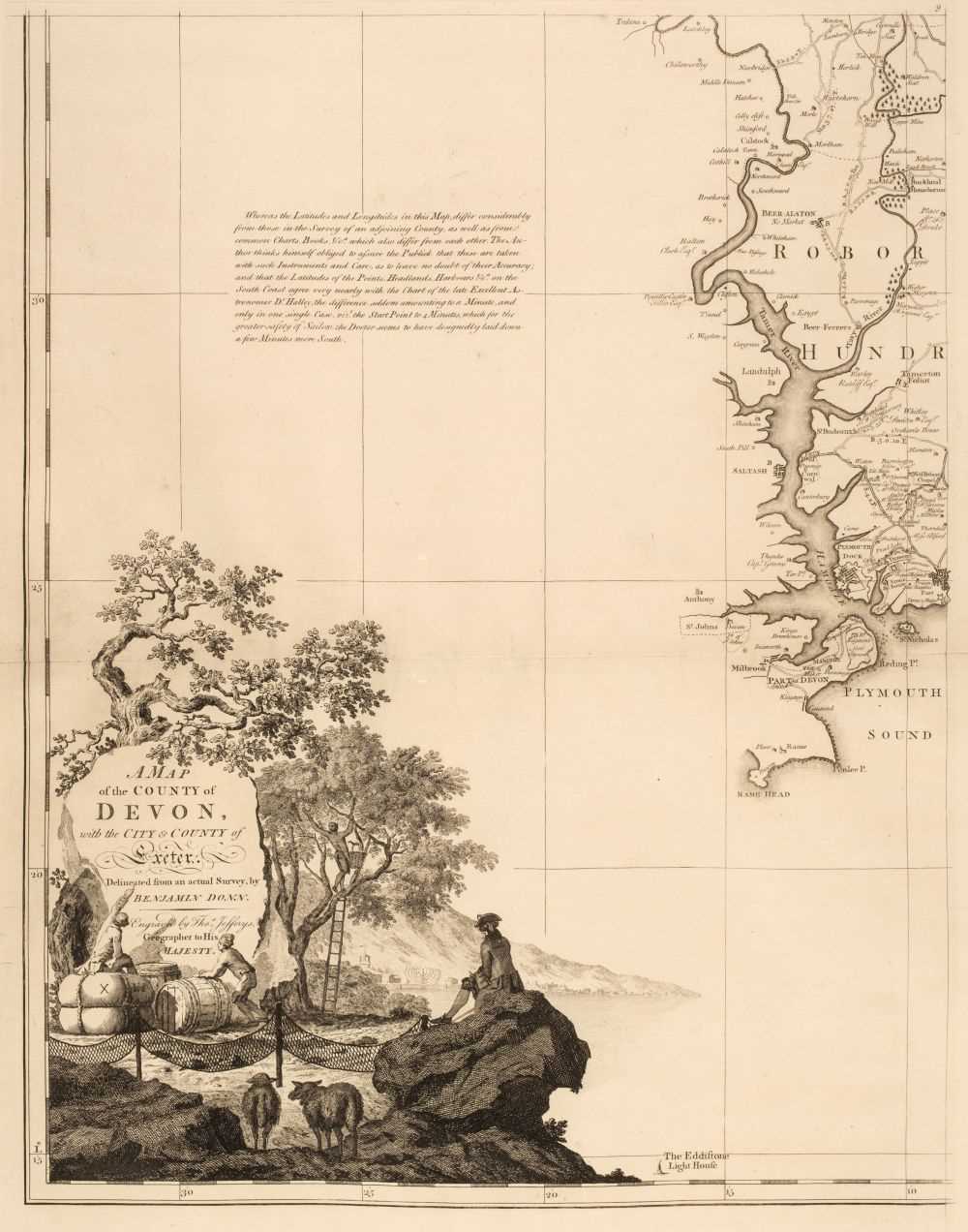 Lot 213 - Devon. Donn (Benjamin), A Map of the County of Devon, 1765