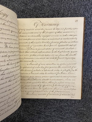 Lot 373 - Beattie (James, 1735-1803). Three manuscript volumes of Beattie’s philosophy lectures