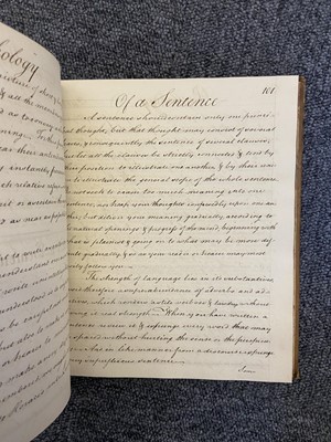 Lot 373 - Beattie (James, 1735-1803). Three manuscript volumes of Beattie’s philosophy lectures