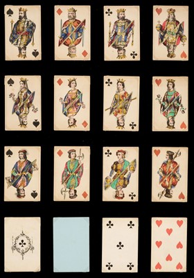 Lot 325 - French playing cards. Troubadour patience, Paris: O. Gibert, circa 1858