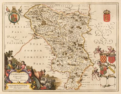 Lot 209 - Derbyshire. A collection of 27 maps, 17th - 19th century