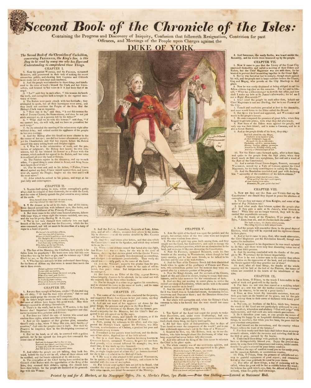 Lot 377 - Broadsides. First Book of the Chronicle of the Isles and Second Book..., [1809]