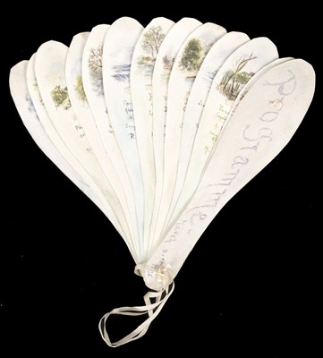 Lot 466 - Hand-made programme fan for a concert, March 31st 1896