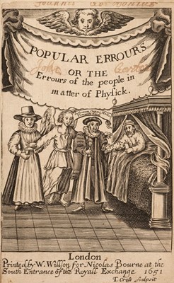 Lot 83 - Primrose (James). Popular errours, Or the errours of the people in physick, 1st edition, 1651