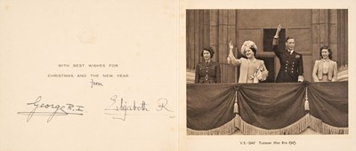 Lot 240 - George VI (1895-1952) & Elizabeth (1900-2002). Christmas card [for 1945]