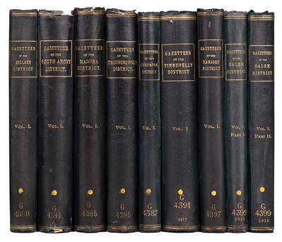 Lot 29 - Madras District Gazetteers, 9 volumes, 1904-18