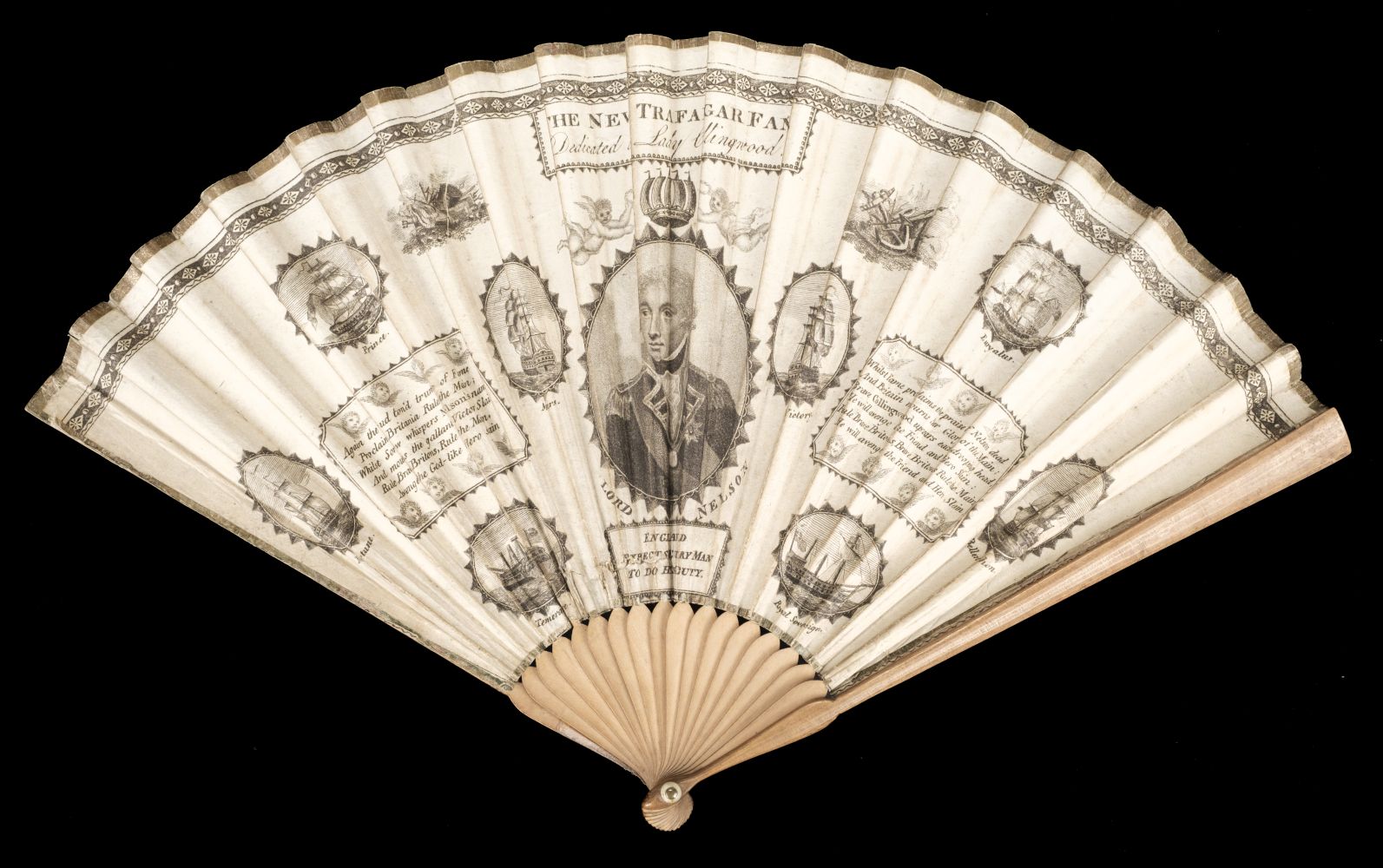 Lot 461 - Historical fan. The New Trafalgar Fan, no