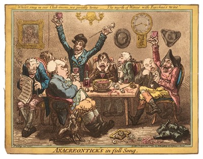 Lot 289 - Gillray (James). Anacreontick's in Full Song, H. Humphrey December 1st 1801