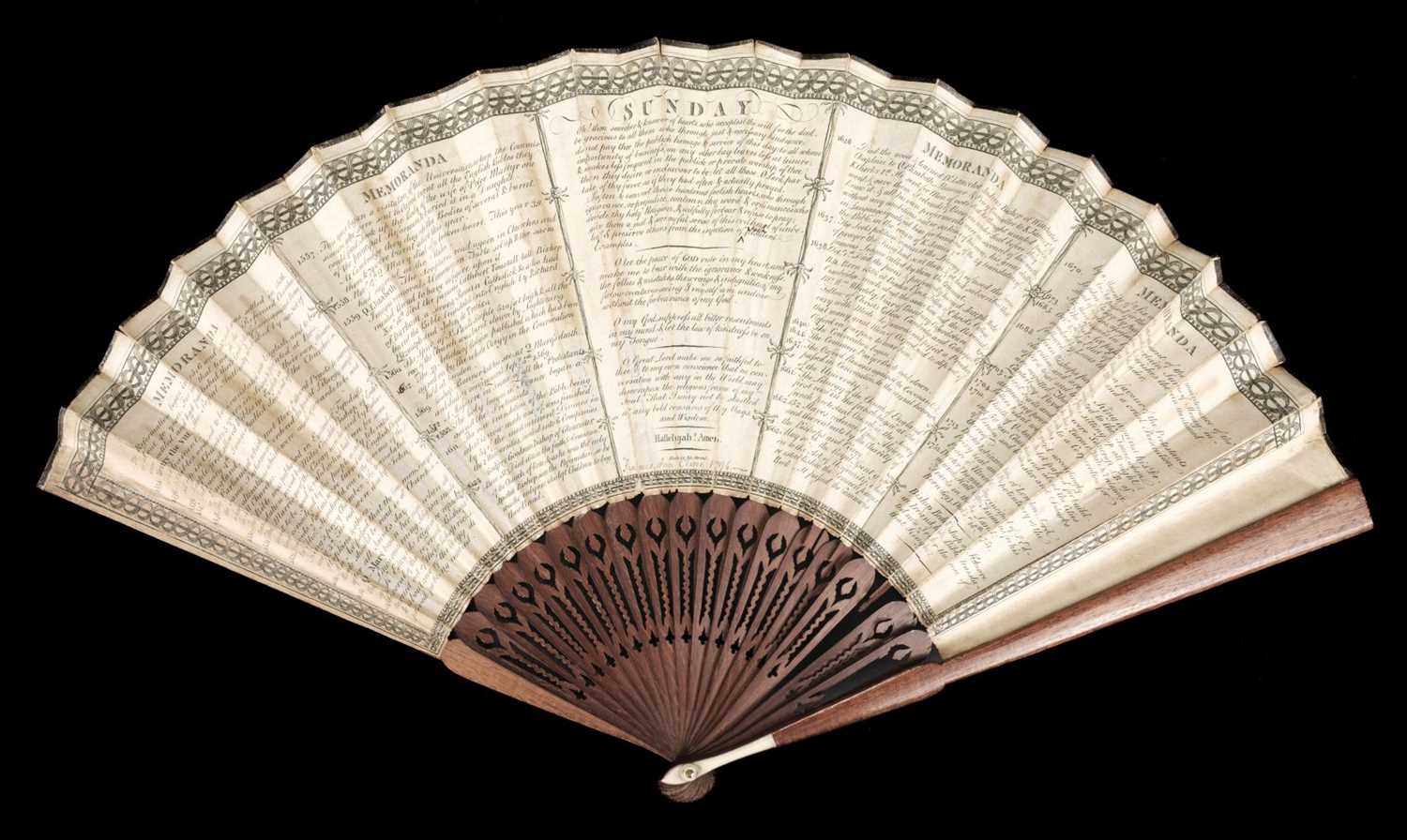 Lot 468 - A printed fan belonging to Francis Ann Cline, Cock & Crowder, 1794