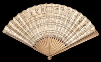 Lot 458 - Dance fan. The New Caricature Dance Fan for 1794, Stokes, Scott & Croskey, 1793