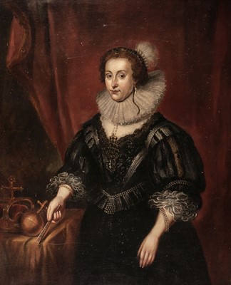 Lot 37 - After Gerrit von Honthorst (1590-1656). Portrait of Queen of Bohemia, C19th