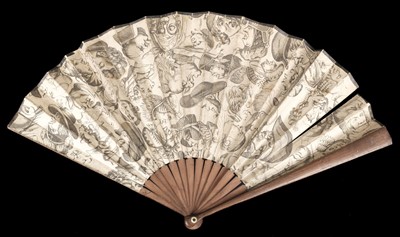 Lot 453 - Caricature fan. A printed paper fan, no publisher, circa 1800