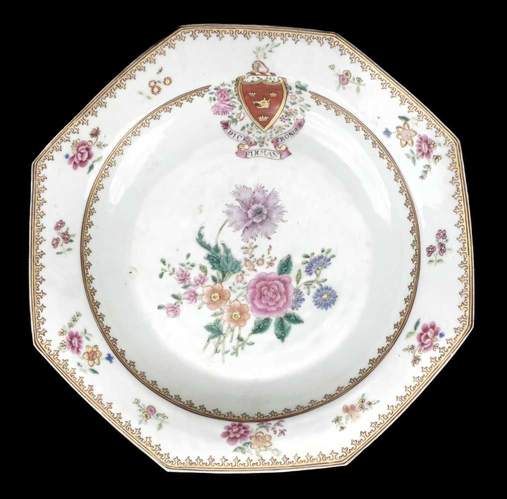 Lot 10 - Plate. Chinese famille rose porcelain plate, Qianlong, circa 1775