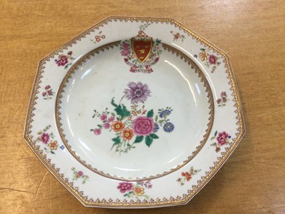 Lot 10 - Plate. Chinese famille rose porcelain plate, Qianlong, circa 1775