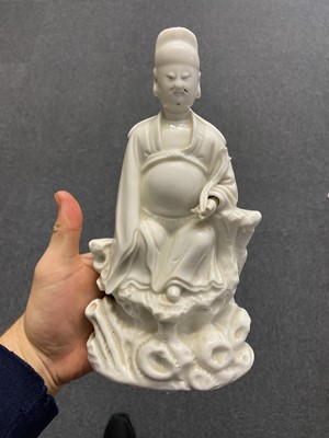 Lot 15 - Figure. Chinese Dehua white porcelain figure of Wenchang Dijun,18th century