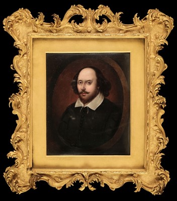 Lot 299 - Essex (William, 1784-1869).The ‘Chandos’ Portrait of William Shakespeare, 1854, oil on enamel