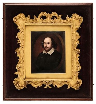 Lot 299 - Essex (William, 1784-1869).The ‘Chandos’ Portrait of William Shakespeare, 1854, oil on enamel