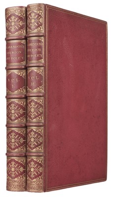 Lot 201 - Clarendon (Earl). Religion and Policy, 2 vols, 1st edition, 1811