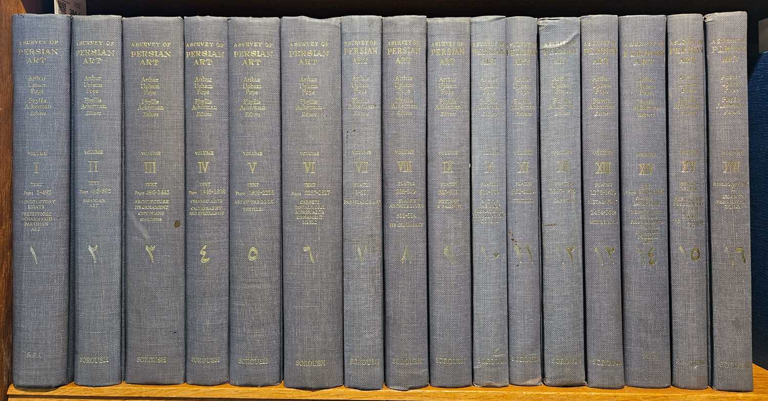 Lot 384 - Pope (Arthur Upham, et al). A Survey of Persian Art, 17 volumes, Soroush Press, 1977-81