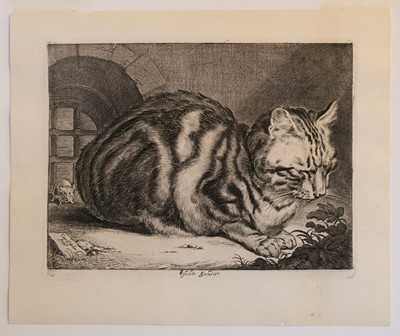 Lot 7 - Visscher, Cornelis (1628/9-1658). The Large Cat, circa 1657, engraving