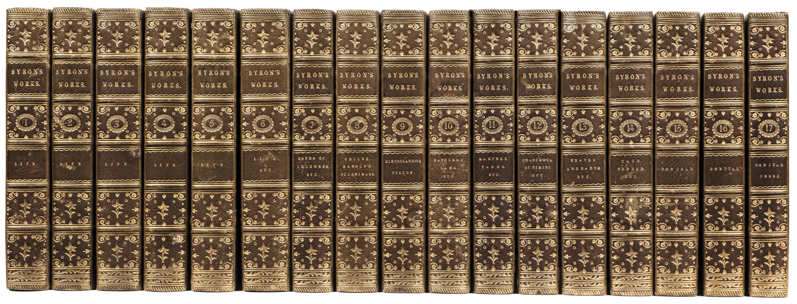 Lot 271 - Byron (George). Works, 17 volumes, London: